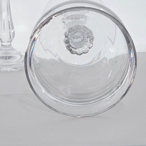 2 Mikasa Ardmore Wine Glasses 8" ribbed stem fine crystal fluted rim Germany - Picture 6 of 8